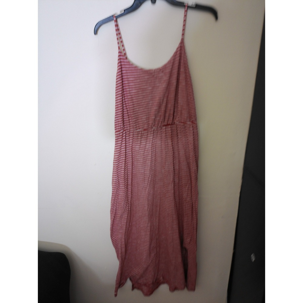 Old Navy Maxi Dress Womens Medium Red White Striped Coastal Casual Jersey